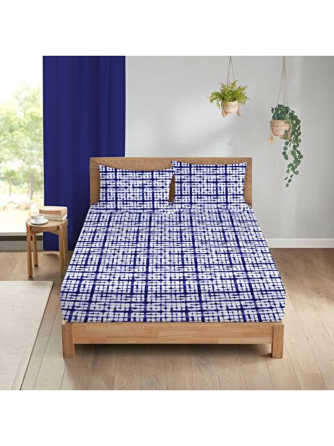 Evmila Geometrik Desen Baskılı Çift Kişilik 180x200  Çarşaf Takımı - S000124228-23173