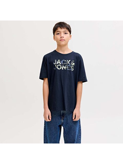 Jack & Jones Jeff Logo Erkek Çocuk Lacivert Tişört