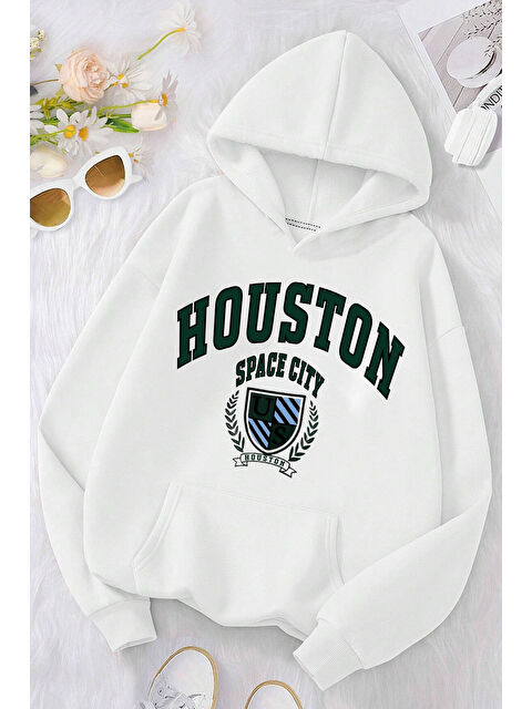 uyguntarz Unisex Cartoon Face Siyah Beyaz Hoodie - S000268483-20063