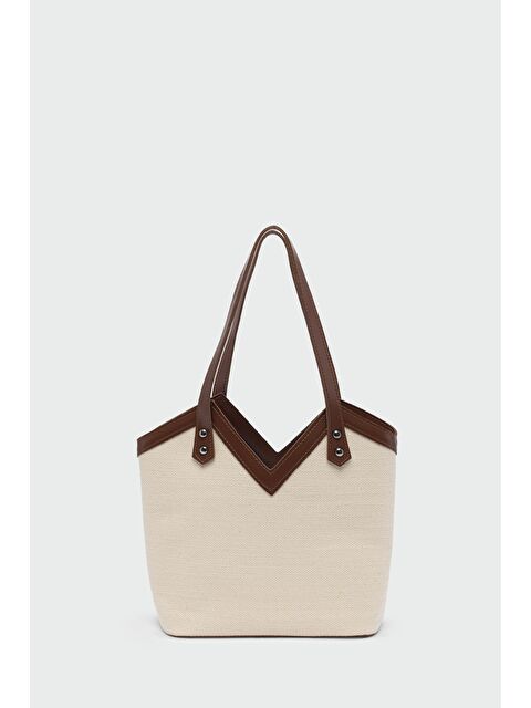 Shulebags Woen Kanvas Omuz Çantası Taba - S000440117-19966