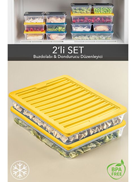 Meleni Home 2'li Saklama Kabı Sarı 2 x 2400 ml - S000378914-20072