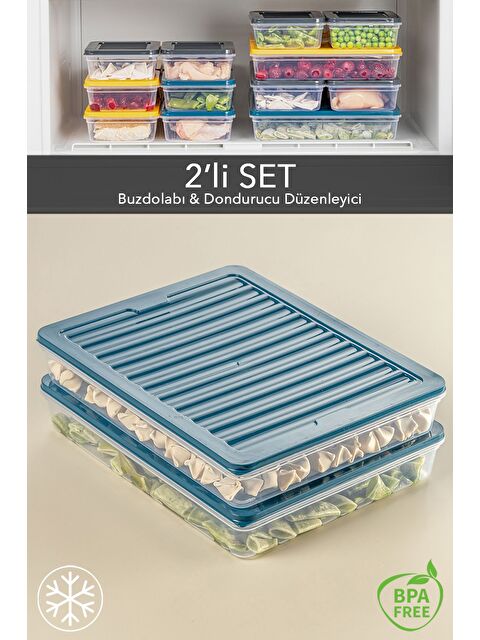 Meleni Home 2'li Saklama Kabı Petrol 2 x 2400 ml - S000378919-17234