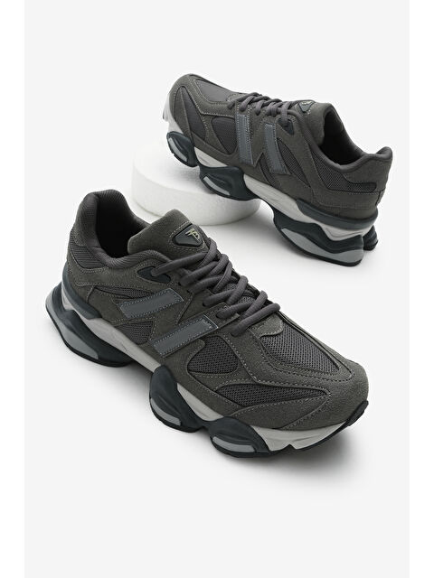 TONNY BLACK Unisex Füme Poli Taban Anorak Desenli Yüksek Taban Bağcıklı Spor Ayakkabı - S000356319-33408