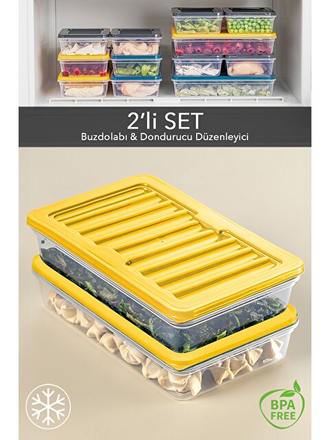 Meleni Home 2'li Saklama Kabı Sarı 2 x 1200 ml - S000378932-20072