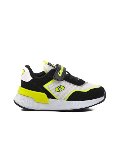 Ayakmod Siyah-Beyaz-Fosfor Sarı Cırtlı Çocuk Sneaker 730-P - S000209930-37440