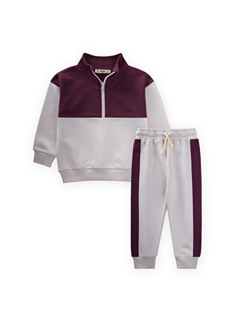 CİGİT Sweatshirt Takım 2-10 Yaş Bordo