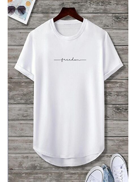 Oksit Uzun Eteği Oval Comfort Fit Unisex Tişört - S000124955-20063