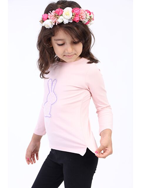 Toontoykids Kız Çocuk Baskılı Tişört