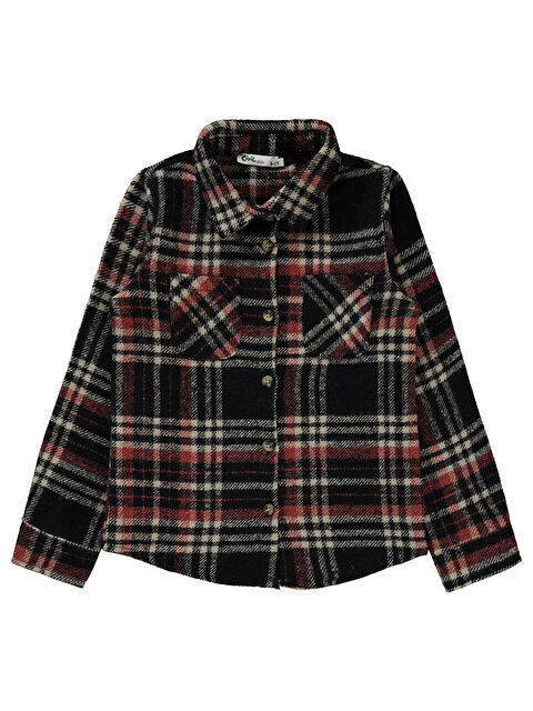 Civil Kız Çocuk Gömlek 6-9 Yaş Kahve