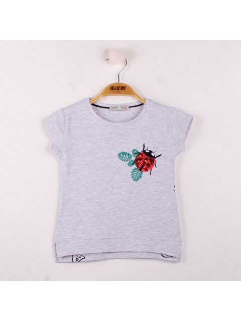 Toontoykids Kız Çocuk Tişört Uğur Böceği Nakışlı - S000255387-74