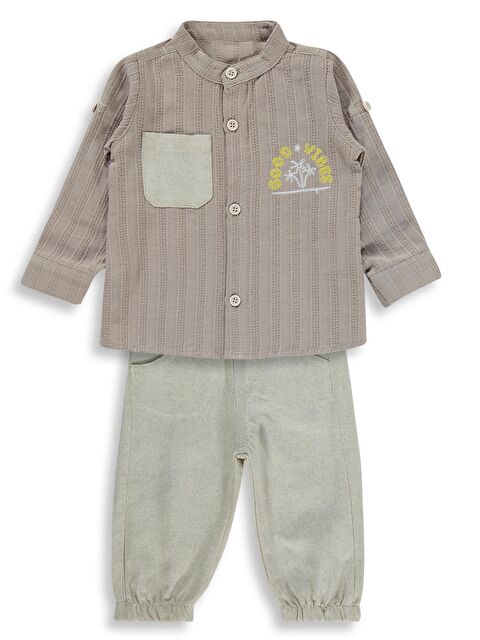 Concept Fularlı 3 Lü 6-18 Ay Takım - Bej 12-18 Ay