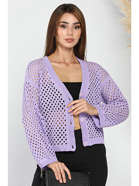 Gülseli Ajurlu Triko Hırka - S000289878-17878