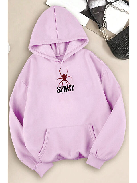 uyguntarz Unisex Cartoon Face Siyah Beyaz Hoodie - S000268483-17878