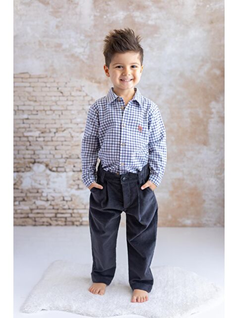Mi·ni·ni·o Erkek Çocuk Kareli Gömlek - Mavi Ekose - S000315858-17234