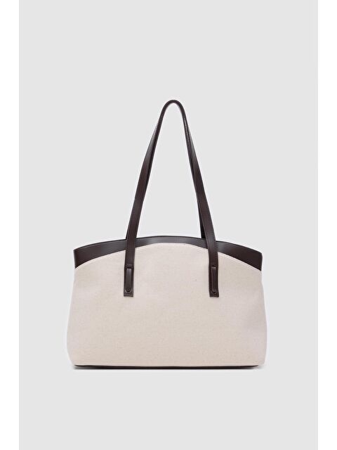 Shulebags Citta Kanvas Tote Bag Kahverengi - S000440145-19413