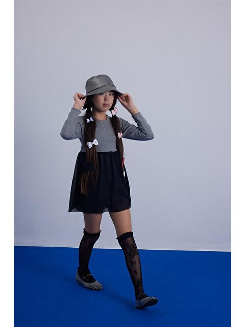 Luess Kız Çocuk Tül Detaylı Triko Elbise - S000137181-20600