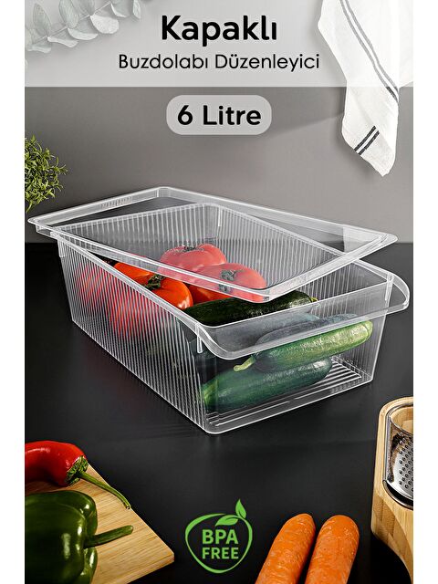 Meleni Home 1 Adet Kapaklı Saklama Kabı 6 Litre - S000379221-26865