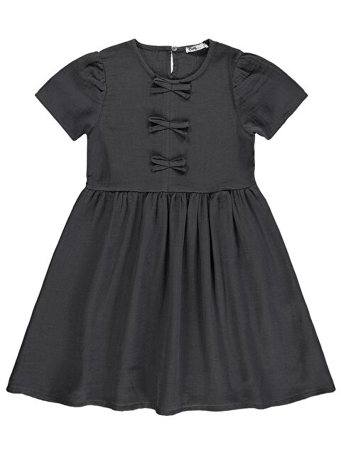Civil Girls Fiyonklu 10-13 Yaş Elbise - Gri