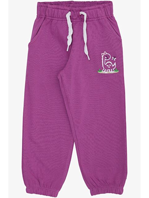 Breeze Kız BebekAlt Sevimli Dinozor & Kelebek Nakış Baskılı Eflatun (1-4 Yaş) - S000116383-19999