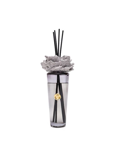 Missi 400 ml Siyah Konik Cam Şişe Seramik Taş Bambu Çubuklu Black Vanilya Oda Kokusu - S000219925-19351