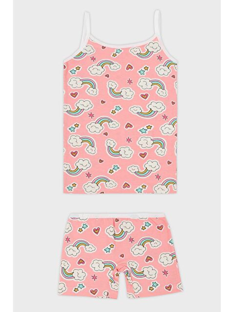 Lela Desenli % 100 Pamuk İp Askılı 2'li İç Giyim Kız Çocuk Takım 6651011 - S000218256-20021