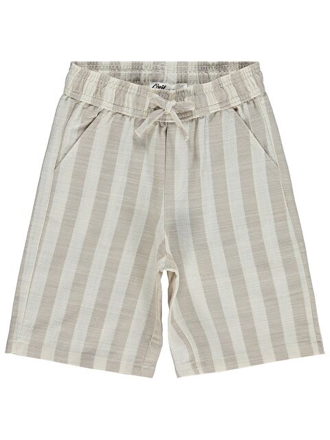 Civil Boys Kendinden Çizgili 6-9 Yaş Kapri - Kahve