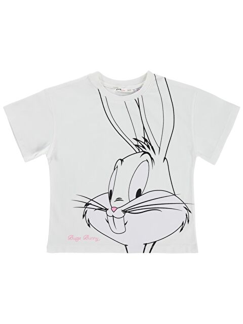 Bugs Bunny - LOONEY TUNES Bugs Bunny 6-9 Yaş Tişört - Kırık Beyaz