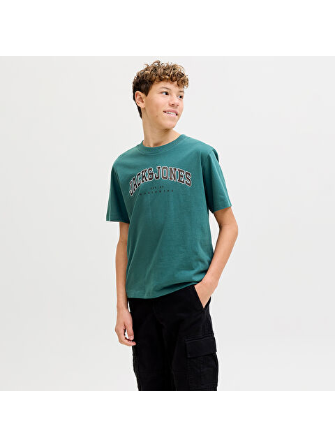 Jack & Jones Caleb Varsity Erkek Çocuk Yeşil Tişört