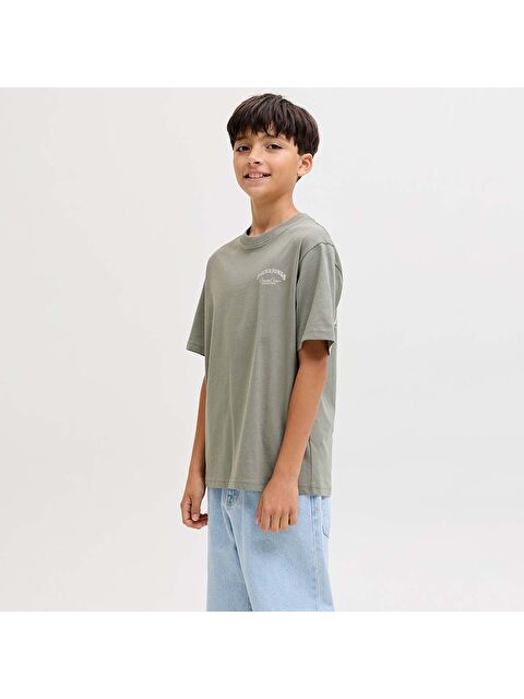 Jack & Jones Brandes Backp Relaxed Erkek Çocuk Kahverengi Tişört