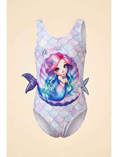 Modanino Kız Çocuk 3D Mayokini 2-7 Yaş 12605B