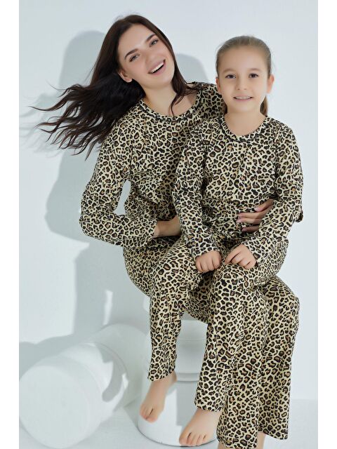 Elitol Leopar Desenli Kadın Pijama Takım 800-Ak -1 - S000168836-19351