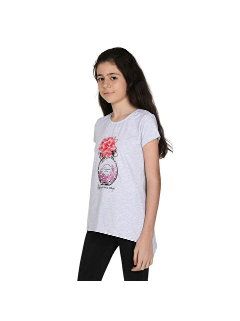 Toontoykids Kız Çocuk Parfüm Nakışlı T-Shirt