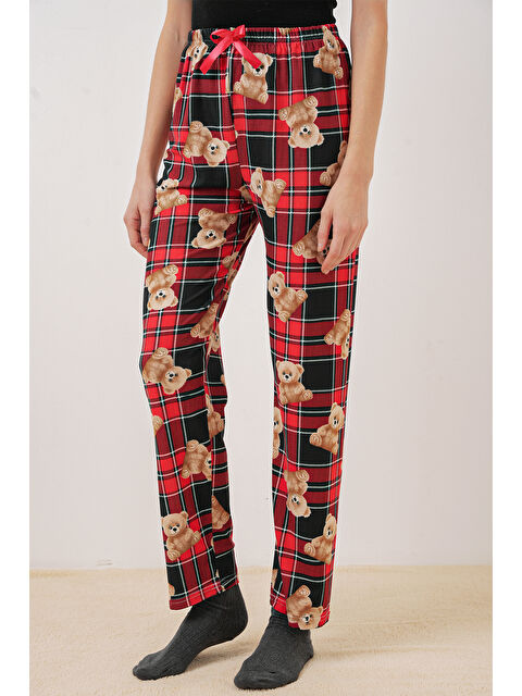 Bigdart 4323 Desenli Pijama Altı - B.Kırmızı - S000302921-37333