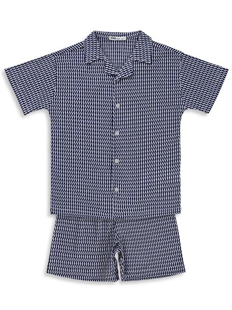 Civil Boys Dalgalı Çizgili 6-9 Yaş Takım - Lacivert