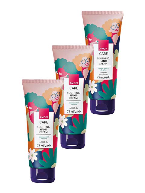 AVON Care Shimmering Gliserin İçeren Yasemin Kokulu El Kremi 75 Ml. Üçlü Set - S000191259-10231