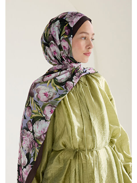 Fresh Scarfs Lotus Floş Viskon Şal Erik Çürüğü - S000426633-877