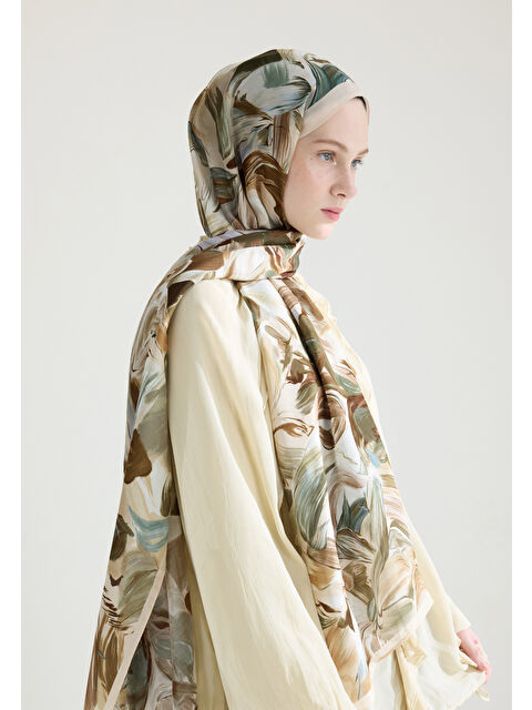 Fresh Scarfs Vanılla Blossom Floş Viskon Şal Nude - S000426646-26411