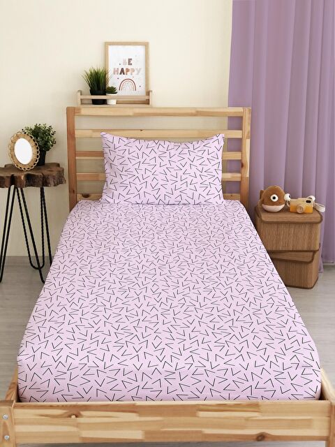 Evmila Modern Desenli Baskılı Tek Kişilik Lastikli Çarşaf Seti - S000123697-23173