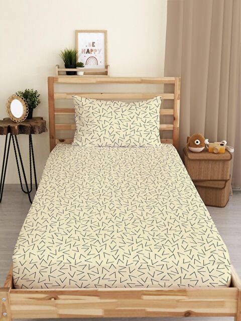 Evmila Modern Desenli Baskılı Tek Kişilik Lastikli Çarşaf Seti - S000123698-23173