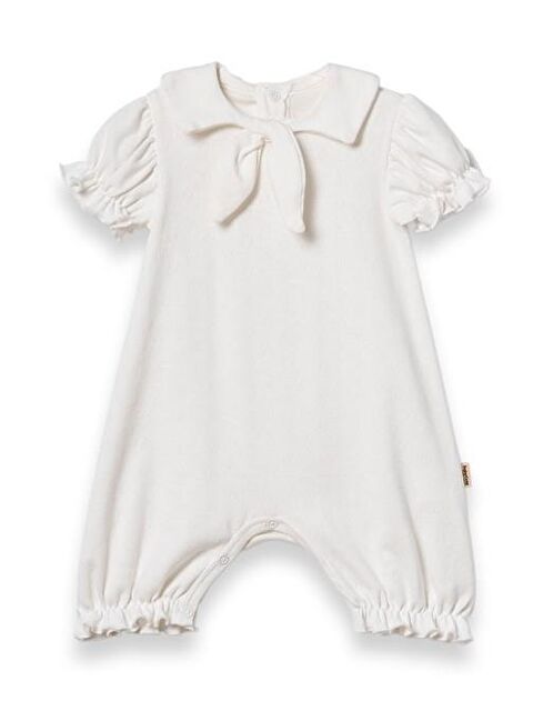 BabyCosy Organic  Bebek Şort Kollu Tulum, %100 Organik Pamuk, Bebek ve Yenidoğan Serisi - CSYR4552