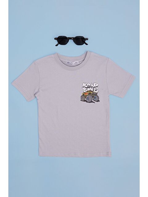 Fullamoda Monster Truck Baskılı Erkek Çocuk Tişört