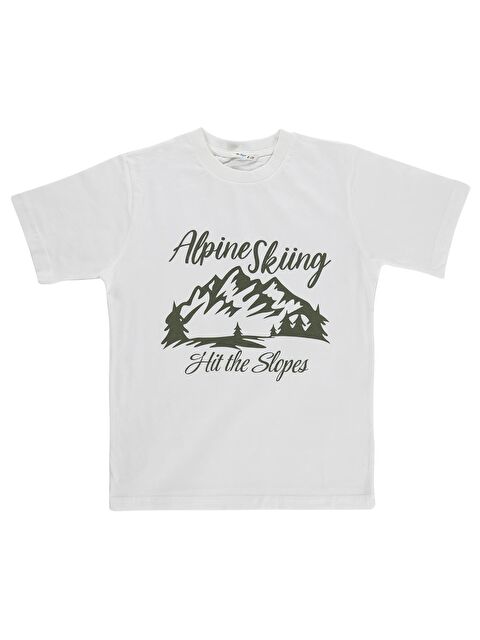 Civil Boys Sailing Baskılı 10-13 Yaş Tişört - Beyaz