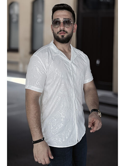 Mishar İtalia Slim Fit Desenli Aerobin Erkek Gömlek - S000300659-19966