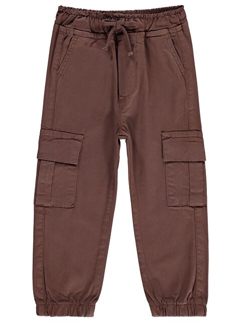 Civil Boys Bel Paça Lastikli Kargo Cepli 2-5 Yaş Pantolon - Kahverengi