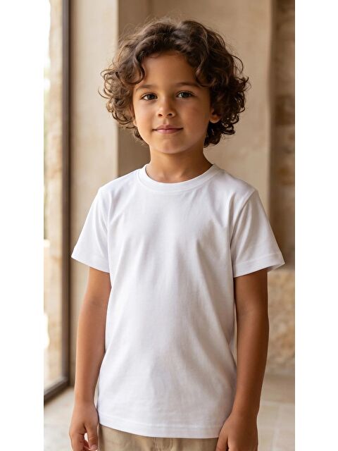 Katia And Bony Çocuk Modal Kısa Kollu Beyaz T-Shirt