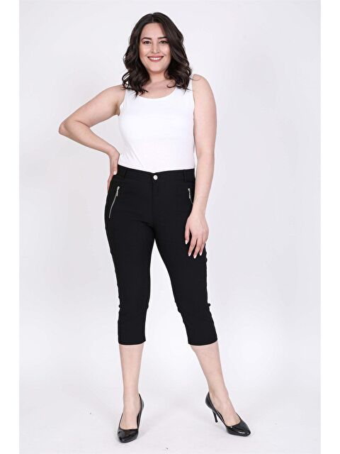 Mylinemoda Fermuar Cepli Elastanlı Kapri Pantolon - S000241986-19351