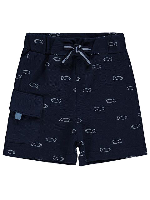 Civil Baby Erkek Bebek Balık Empirme 6-18 Ay Şort - Lacivert