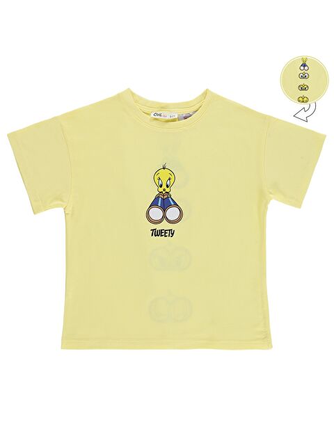 Tweety Kız Çocuk 6-9 Yaş Tişört - Sarı