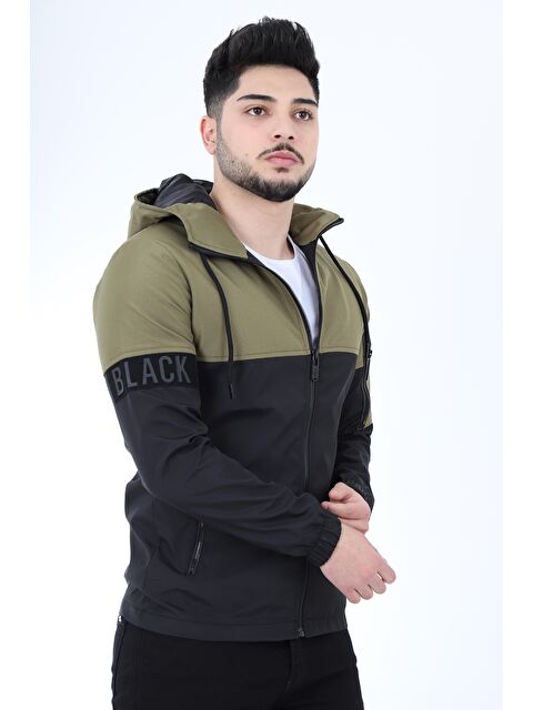 Stilkombin Black Parçalı Kapüşonlu Mevsimlik Mont PLDP 2907 - S000117004-18547