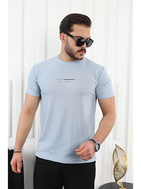 Comstar Kendinden Desenli Baskılı Tişört - S000332695-17234